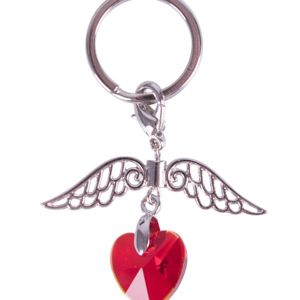 Keyring Bridle Charms Wings Red