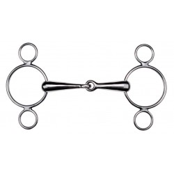 FEELING Continental gag bit, 3-ring cheeks