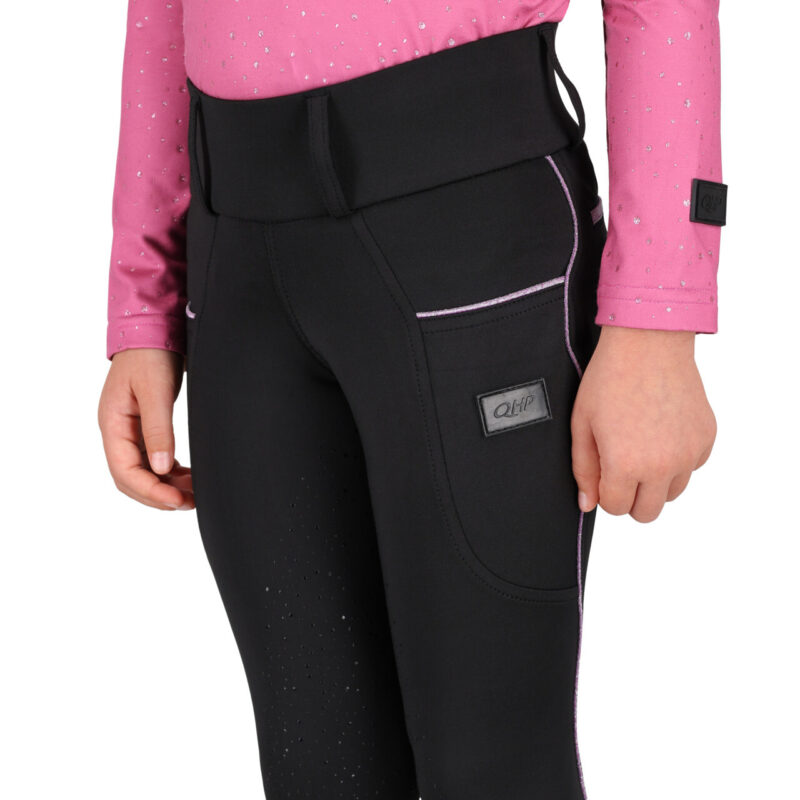 Riding tights Isalyn Junior full grip - Black, 116